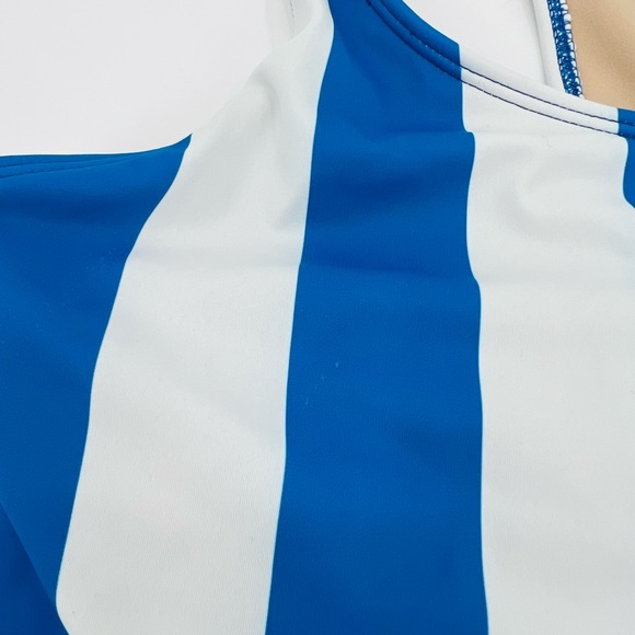 Kortni Jeane 2 piece striped Swimsuit Racerback top and bottoms. - Picture 3 of 7